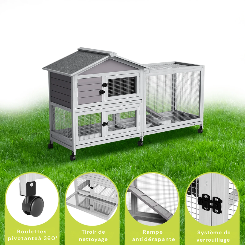 Cage à lapin extérieur en béton