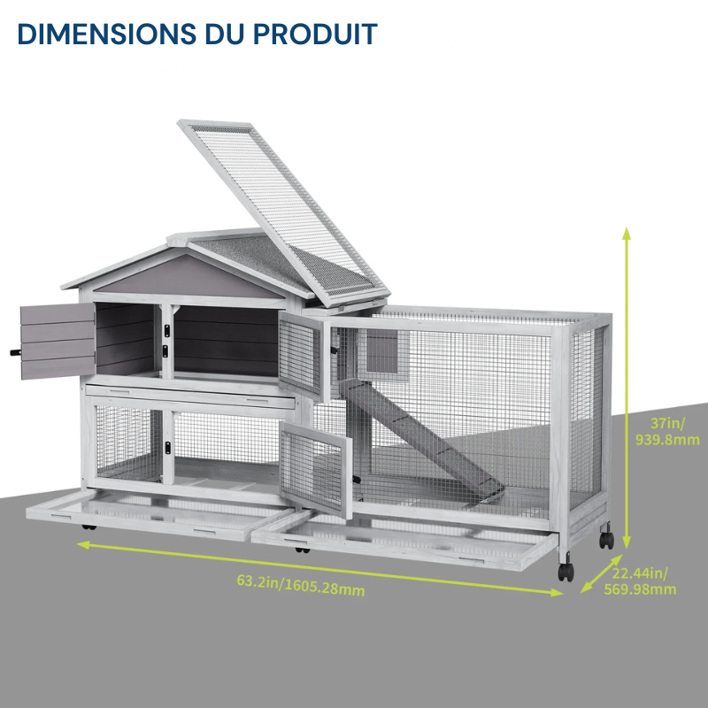 Cage à lapin extérieur en béton