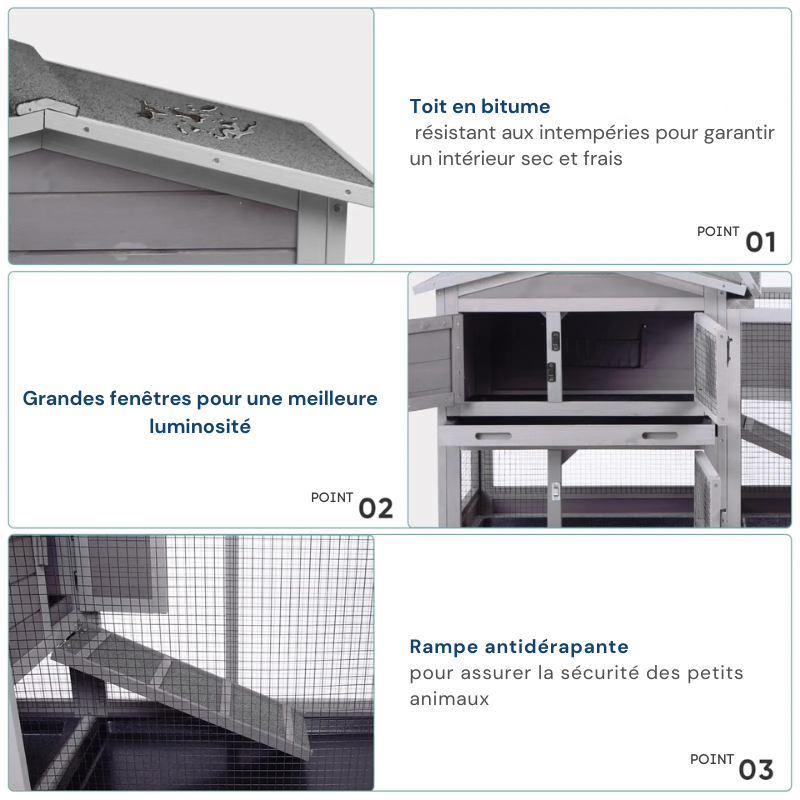 Cage à lapin extérieur en béton