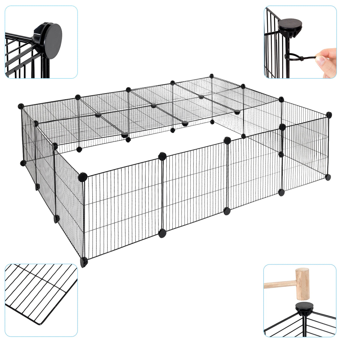 Enclos modulable lapin intérieur