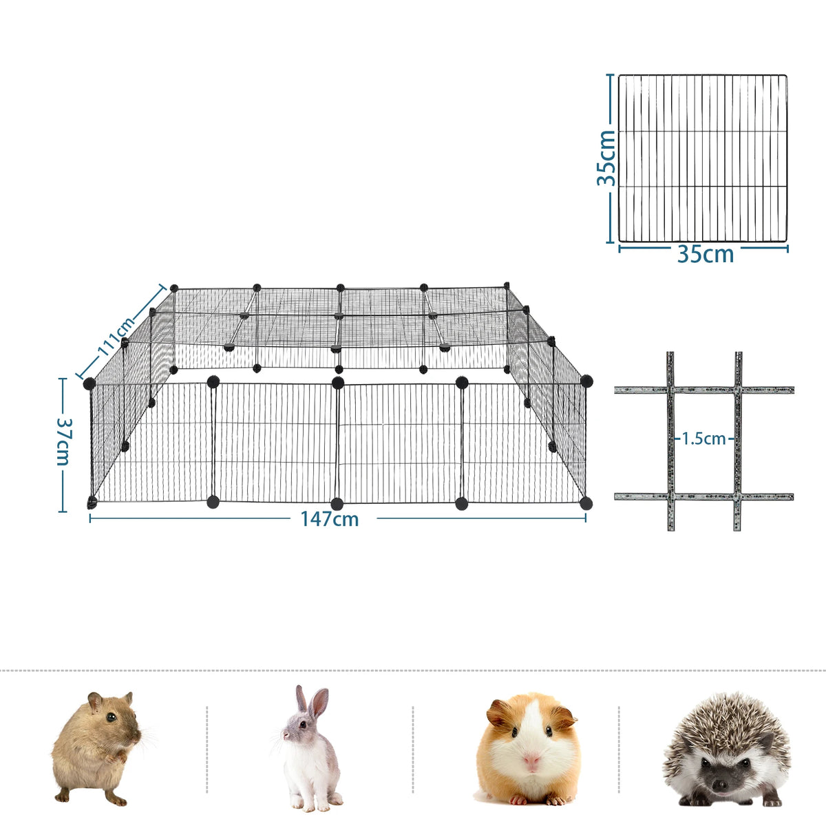 Enclos modulable lapin intérieur