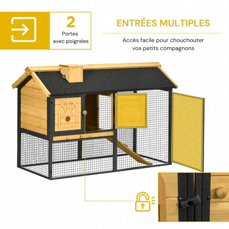 Cage à lapin 2 niveaux