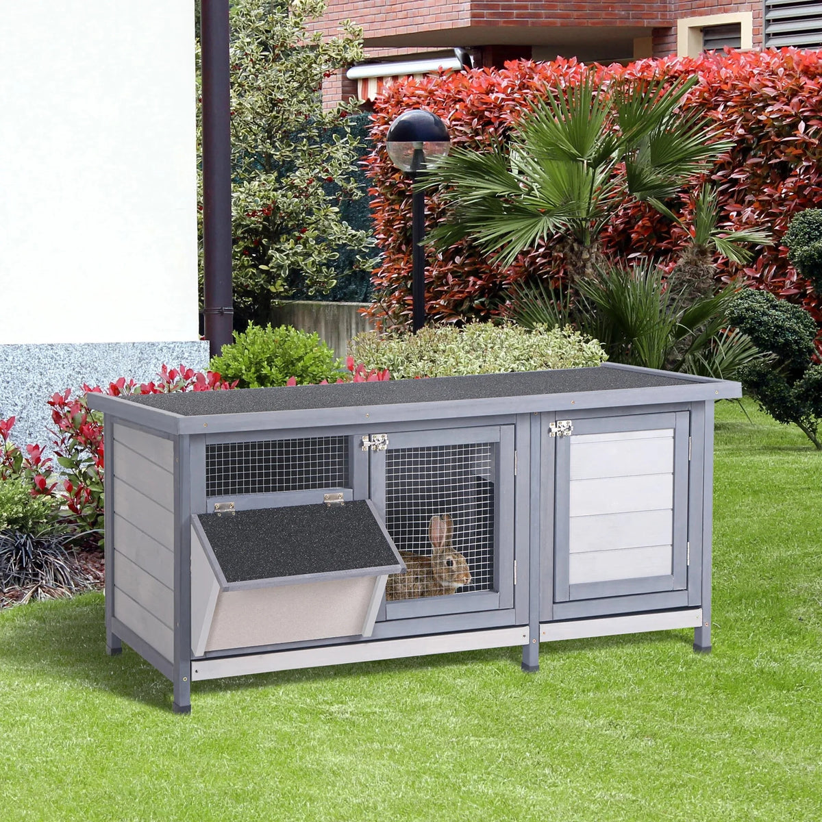 Cage à lapin double séparé