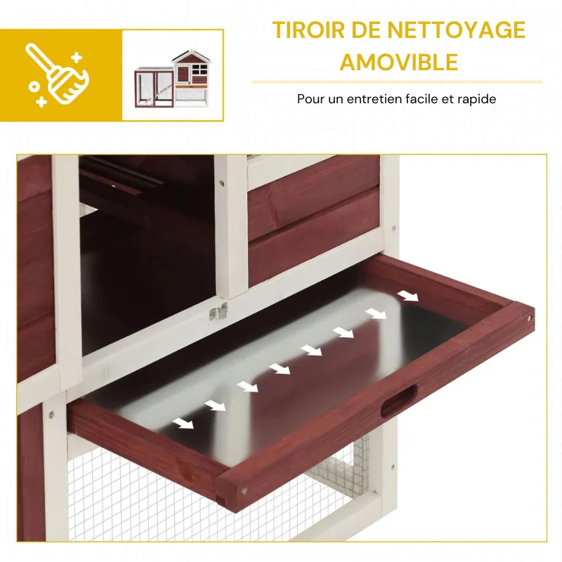 Cage à lapin extérieur avec fermeture