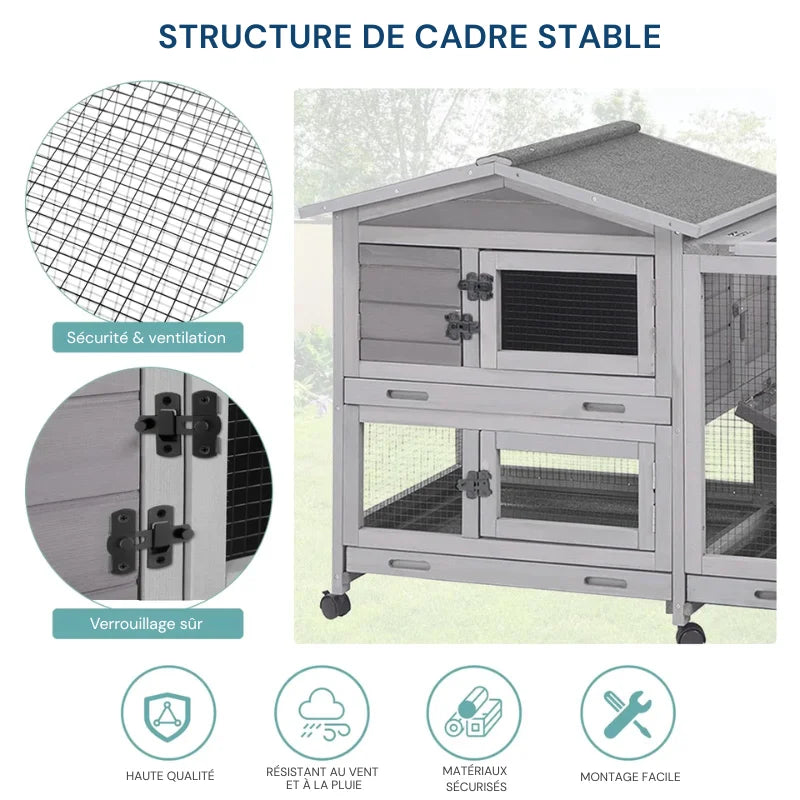 Cage à lapin extérieur en béton