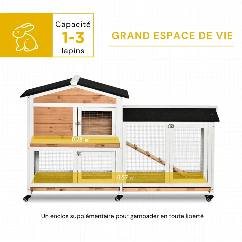 Cage à lapin extérieur en bois