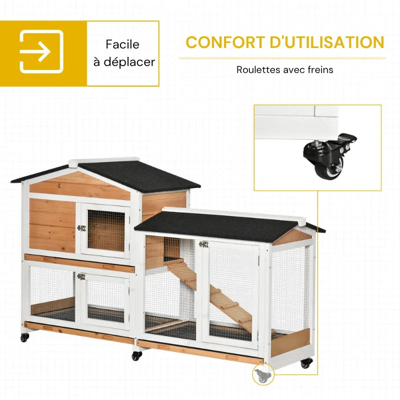 Cage à lapin extérieur en bois