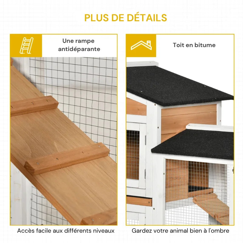 Cage à lapin extérieur en bois