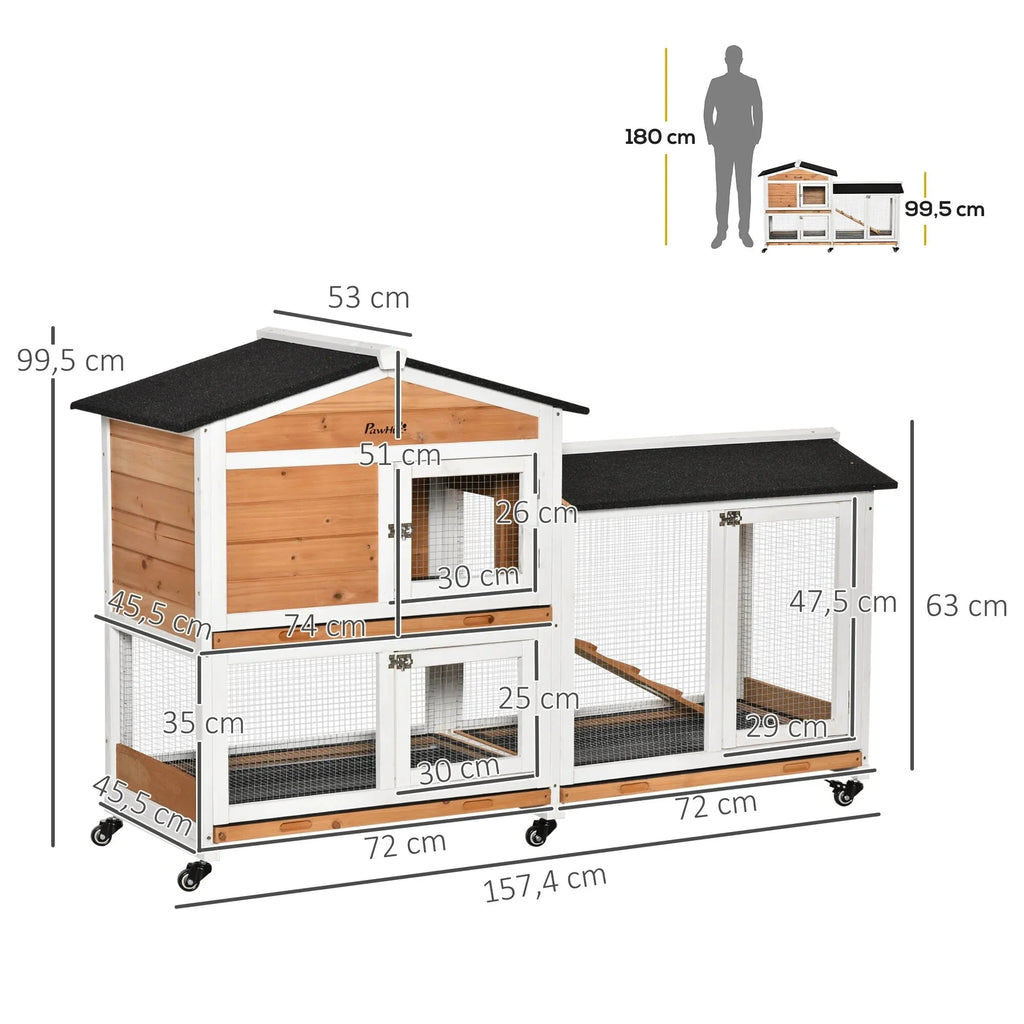 Cage à lapin extérieur en bois