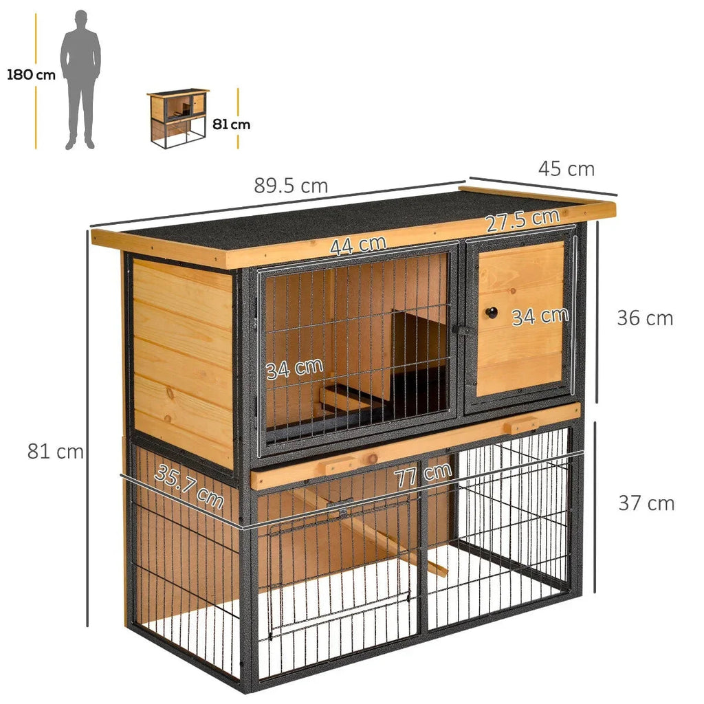 Cage à lapin extérieur ouverture au toit