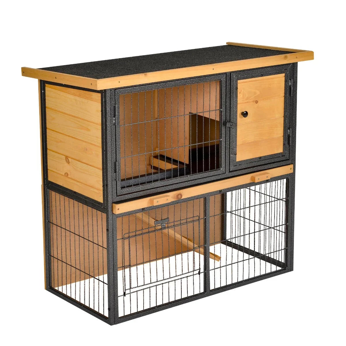 Cage à lapin extérieur ouverture au toit