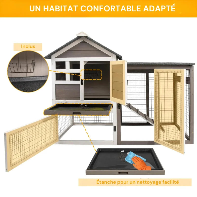 Cage à lapin extérieur XXL