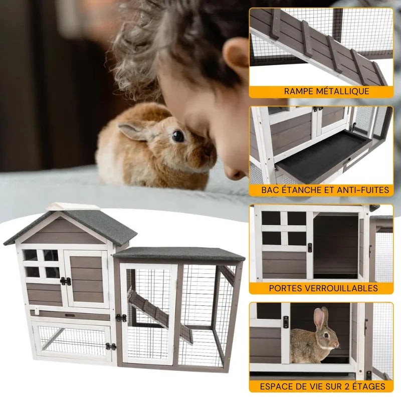 Cage à lapin extérieur XXL