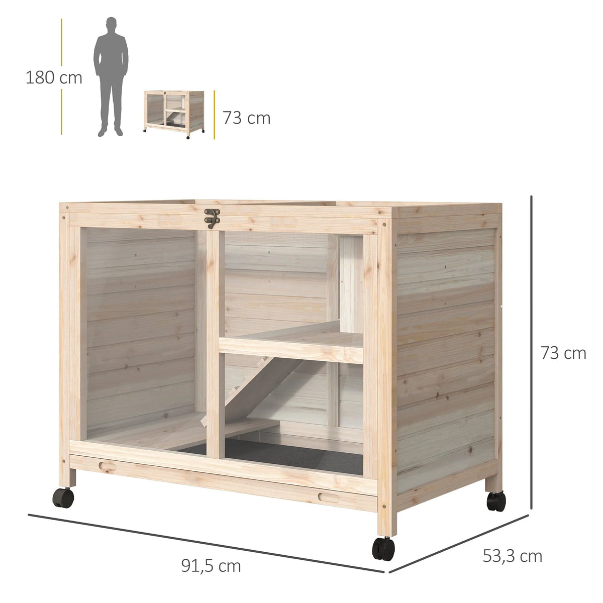 Cage à lapin intérieur 2 étages